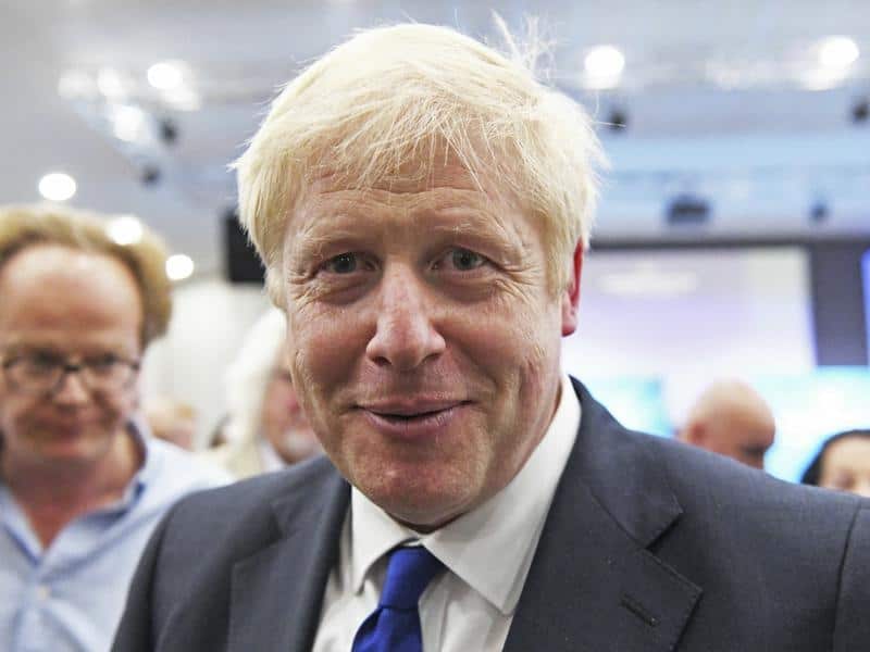Conservative party leadership candidate Boris Johnson