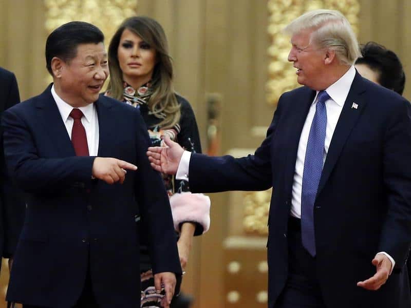 China's President Xi Jinping with US President Donald Trump
