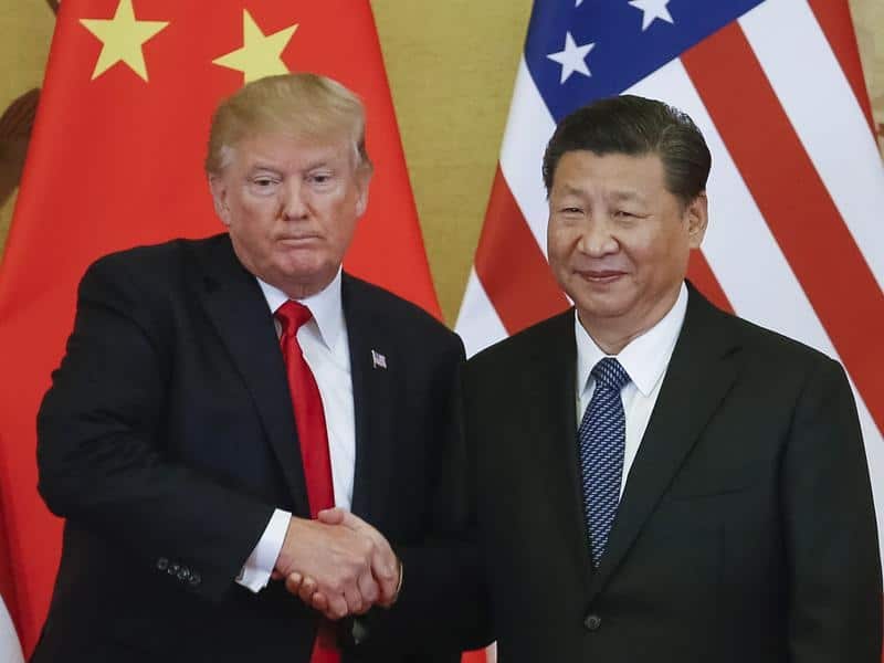 A file image of President Trump and President Xi Jinping.