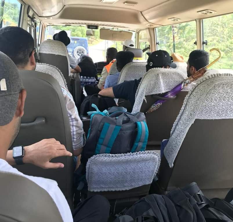 Asylum seekers being transferred from Manus Island.