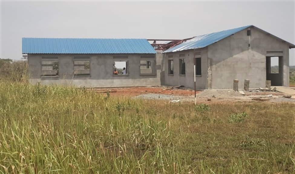 A new hospital under construction in Northern Uganda's Acimi Village.. 