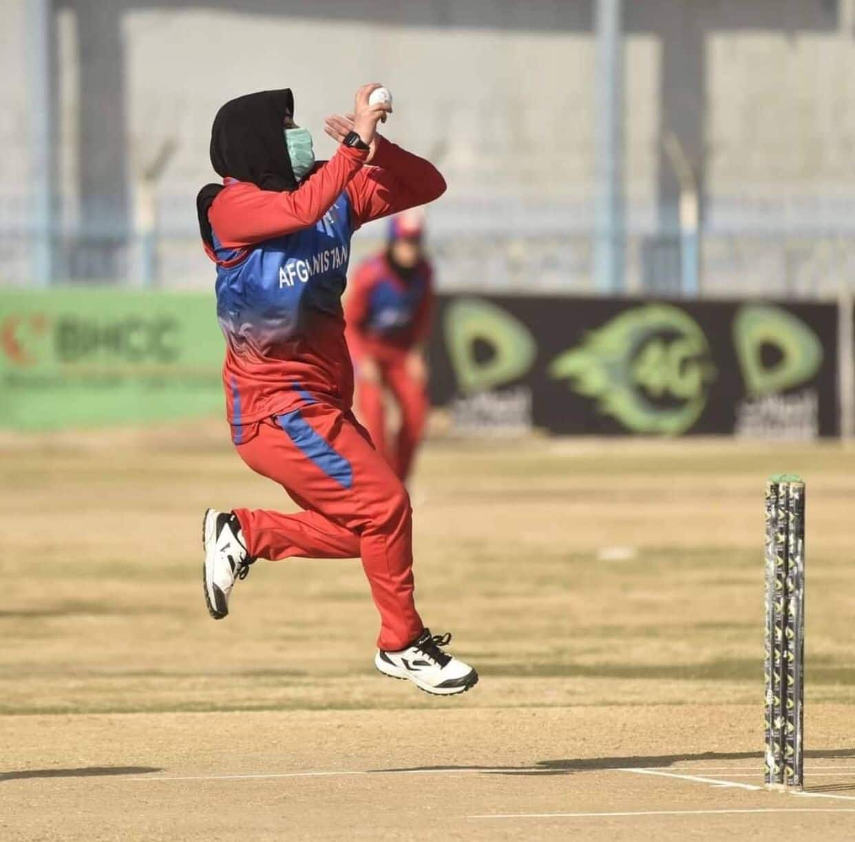 An Afghan bowler