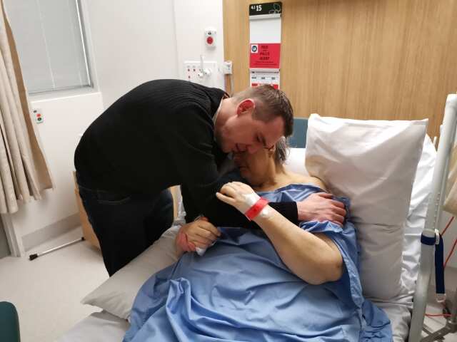 Clayton and Rhonda's last hug. 