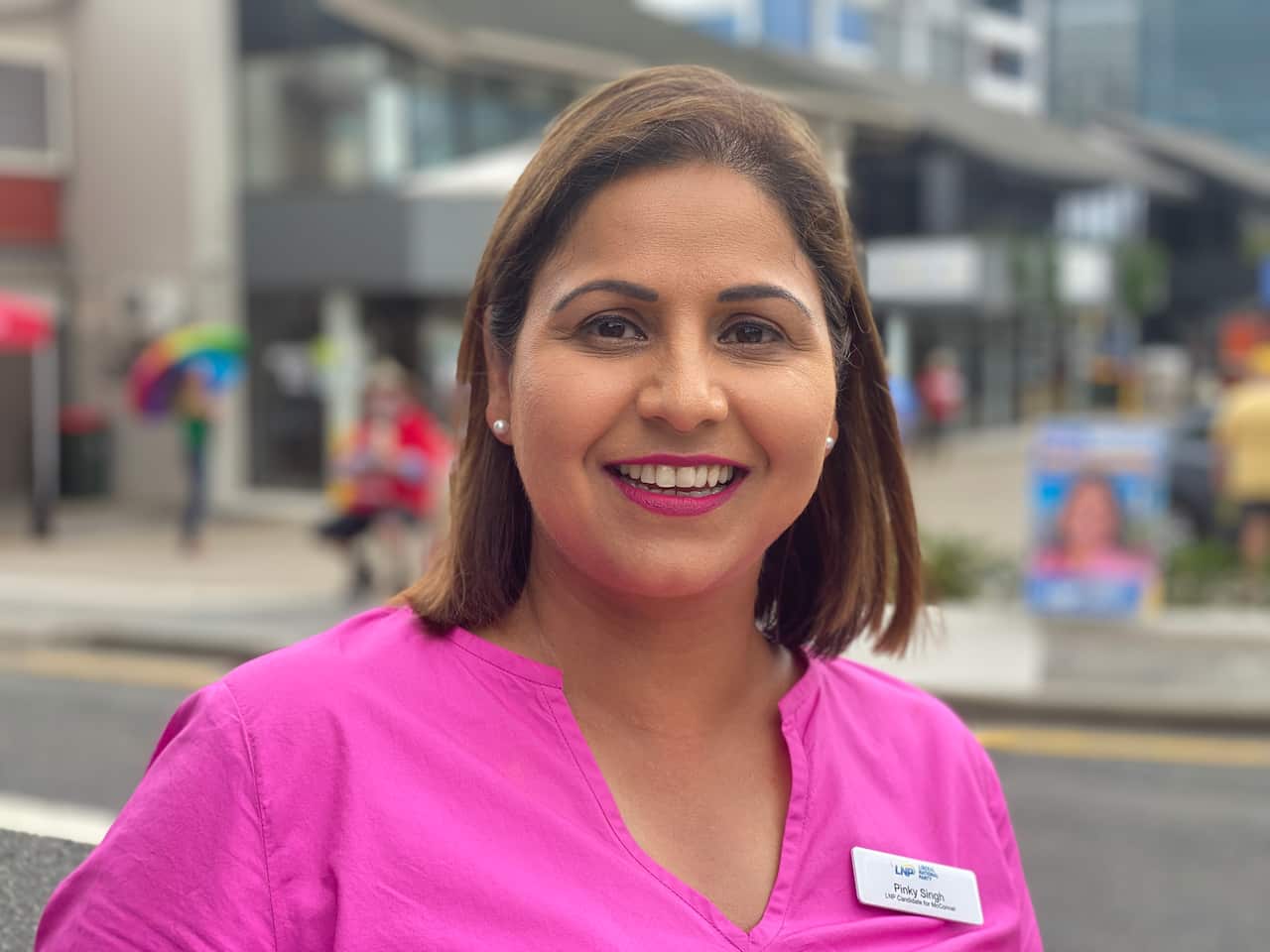 The LNP's Pinky Singh is running in McConnel. 