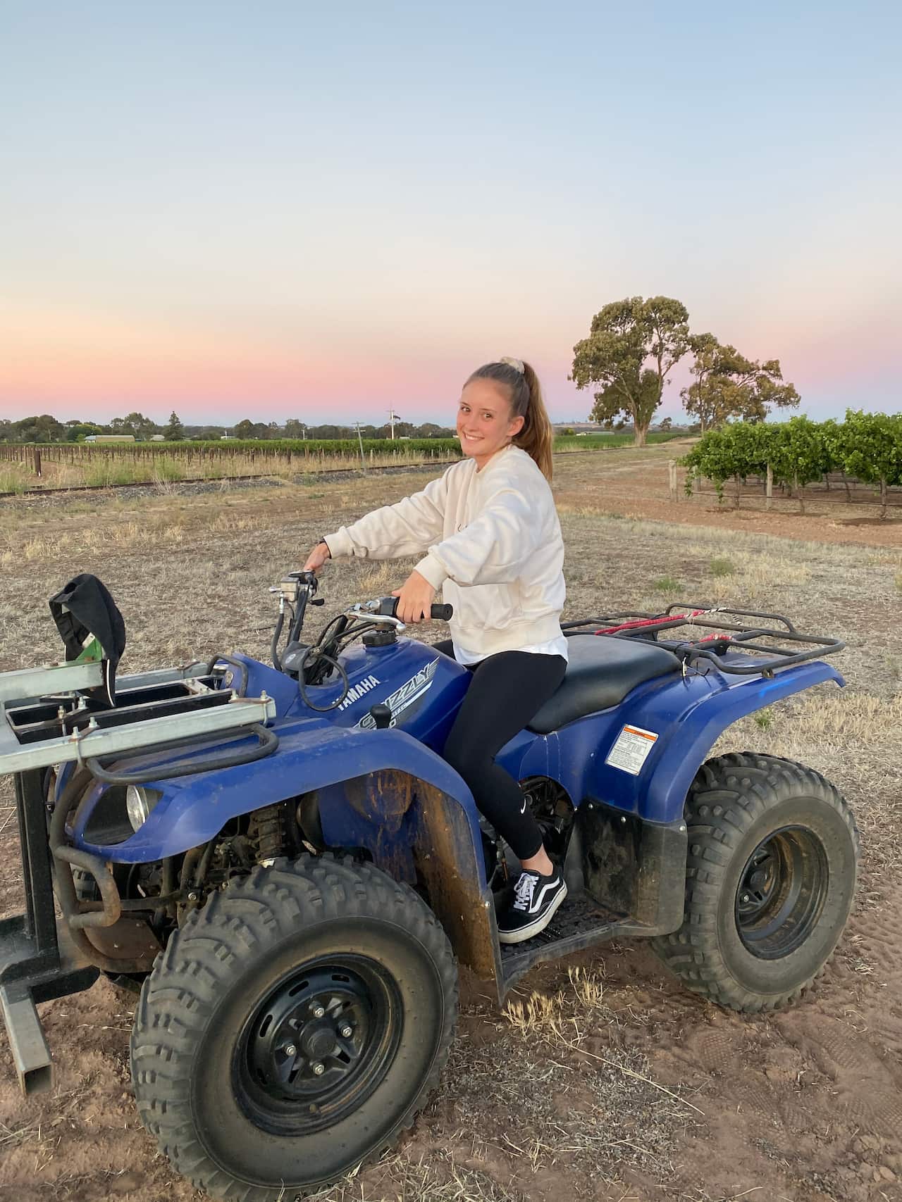 Meikaela Milne has worked on harvests for three consecutive years since finishing school.