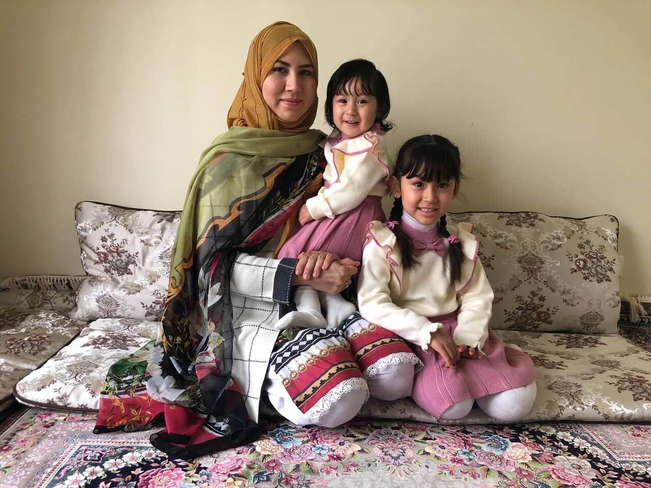 Sadiqa and her daughters Naimal and Neha