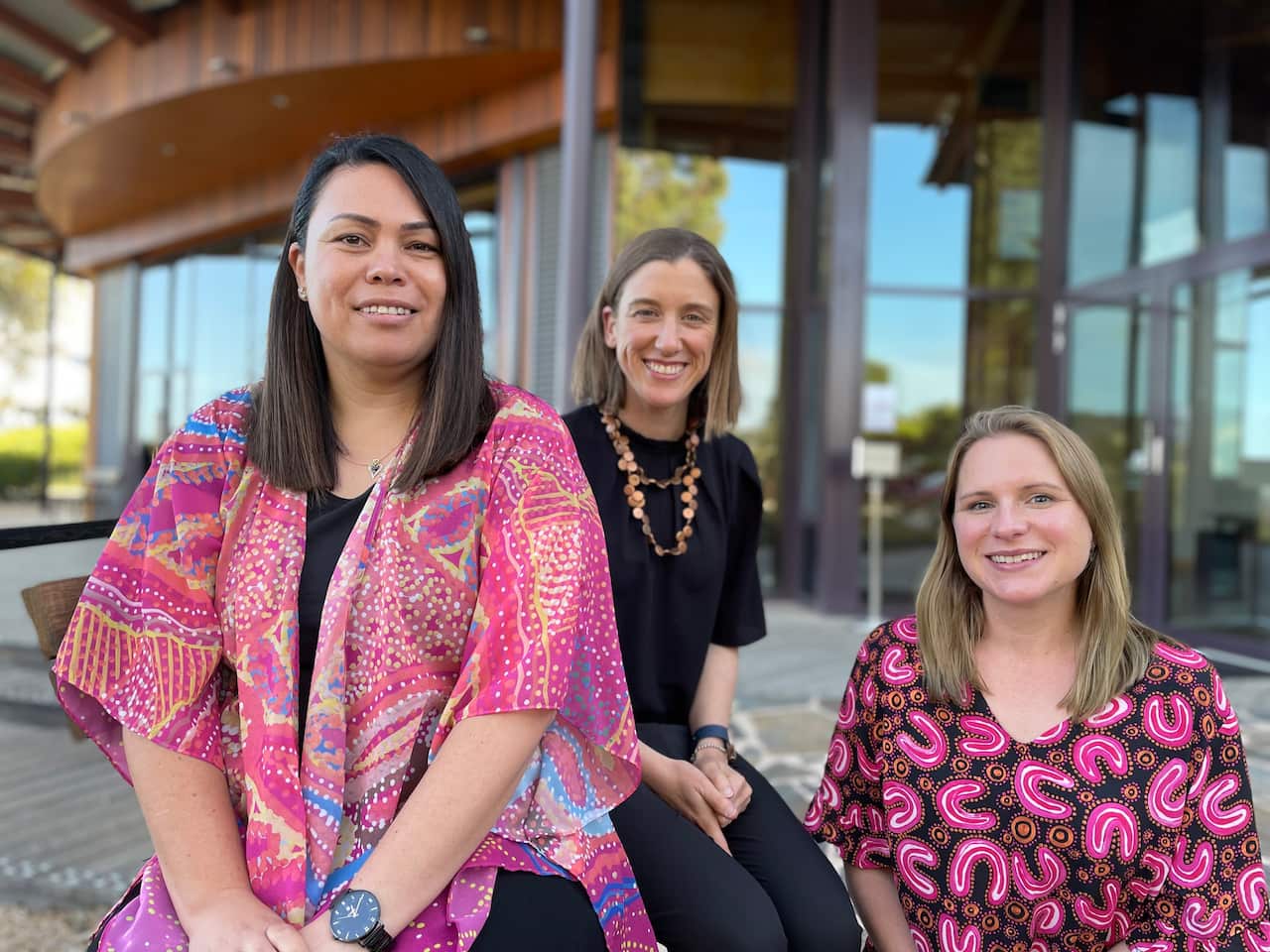 The team behind the Tuntan Polar Lullaby Australia Project, from left, Lorelle Hunter, Emily Gann and Sophie Millsteed.