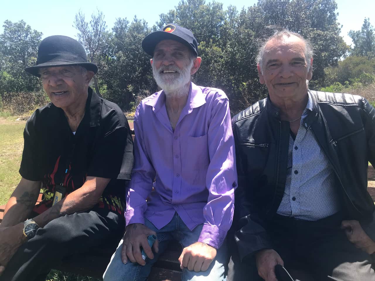 Uncles Vic Simms, Richard Green and Colin Isaacs, who are the chroniclers of Pemulwuy's story.