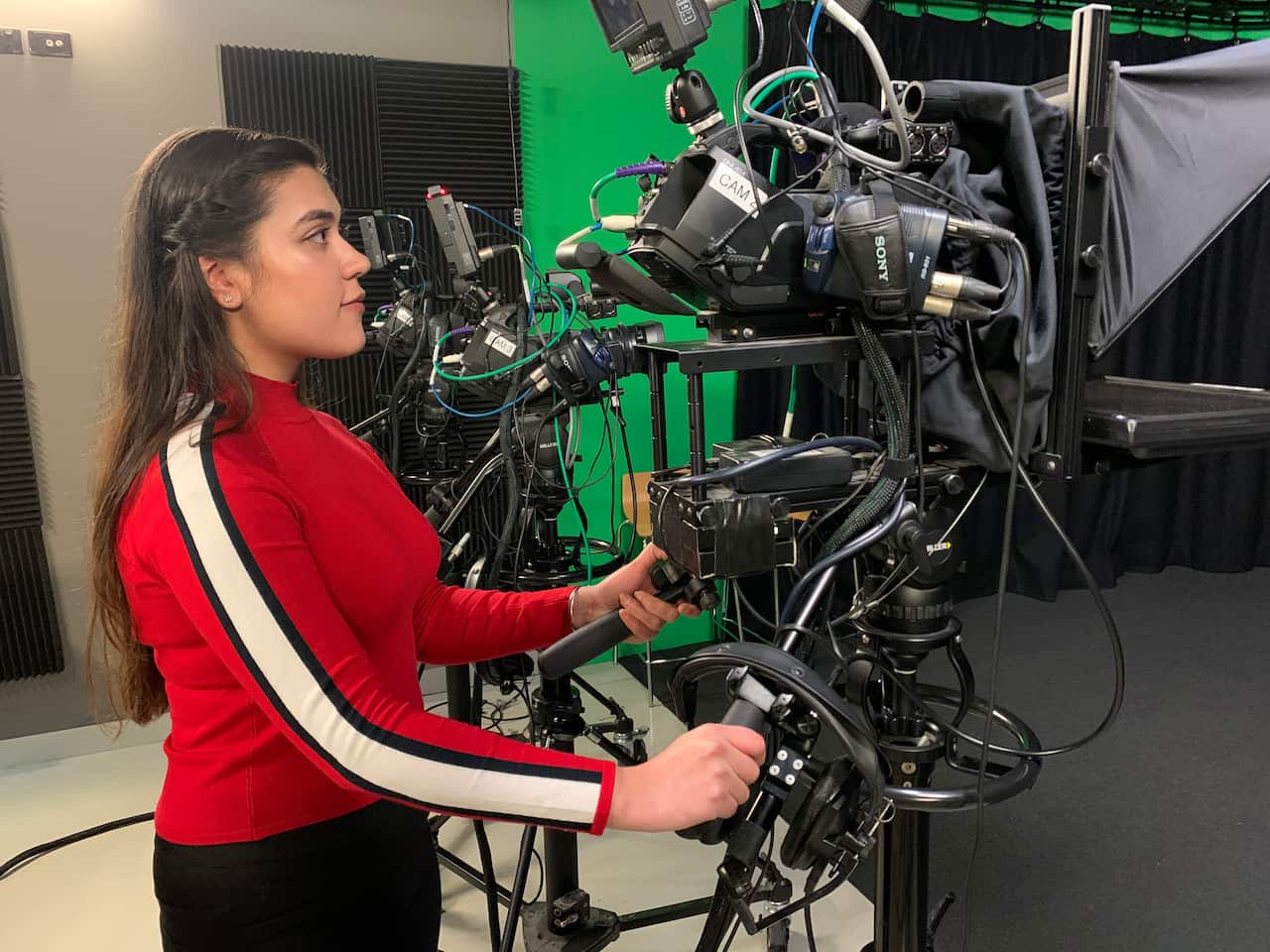 Tavleen Singh operates a camera