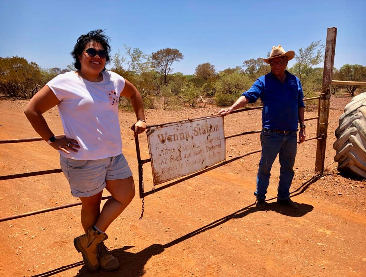 Rosie Sitorus on country with Peter Salmon