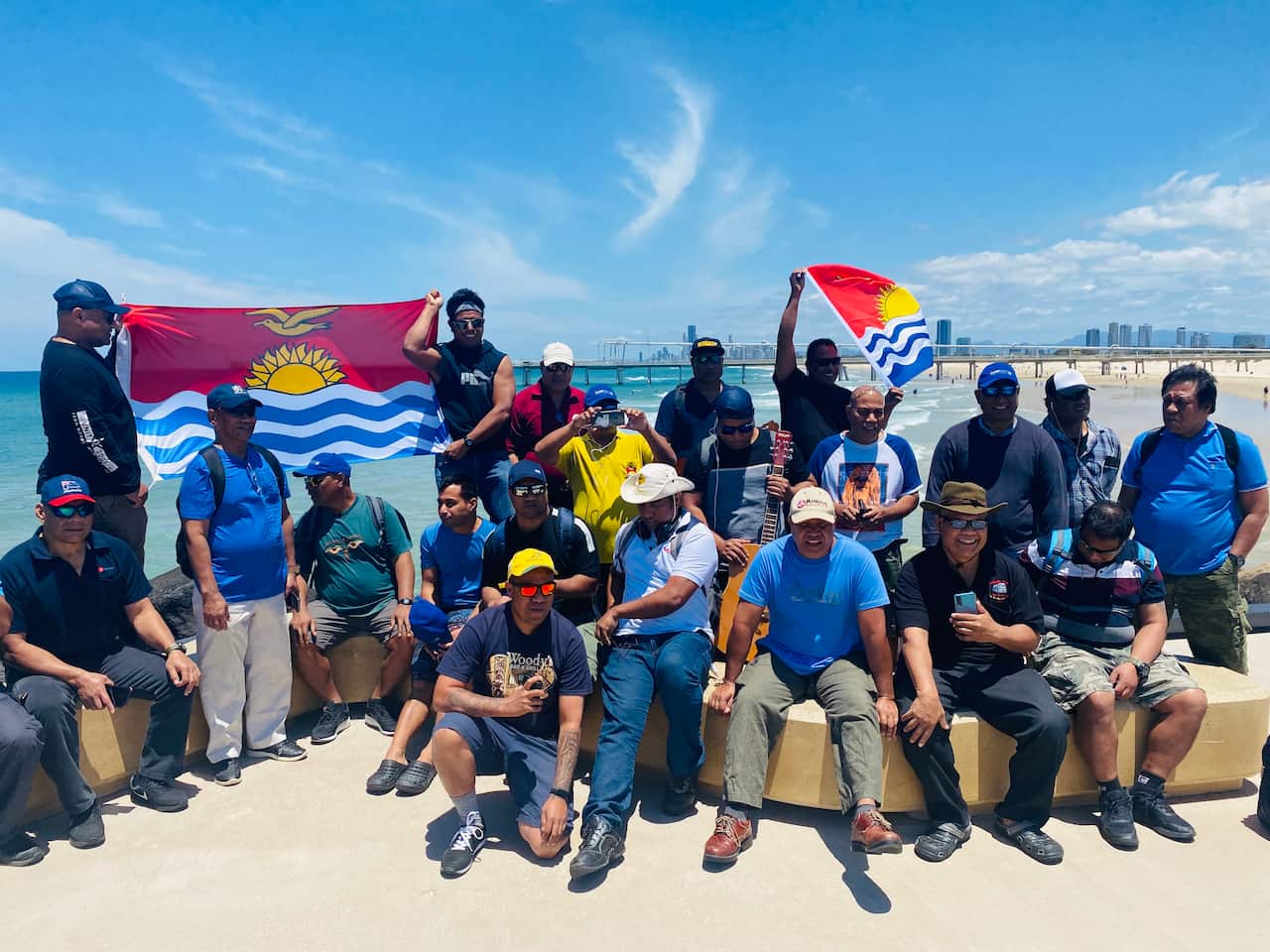 The merchant seafarers are stranded in Queensland.