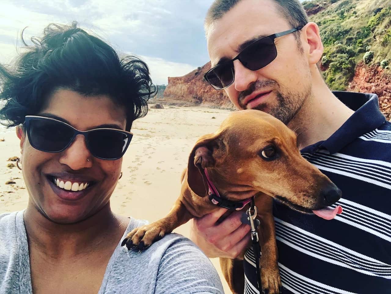 Darshini Ayton (L) lives with type 1 diabetes and multiple sclerosis.