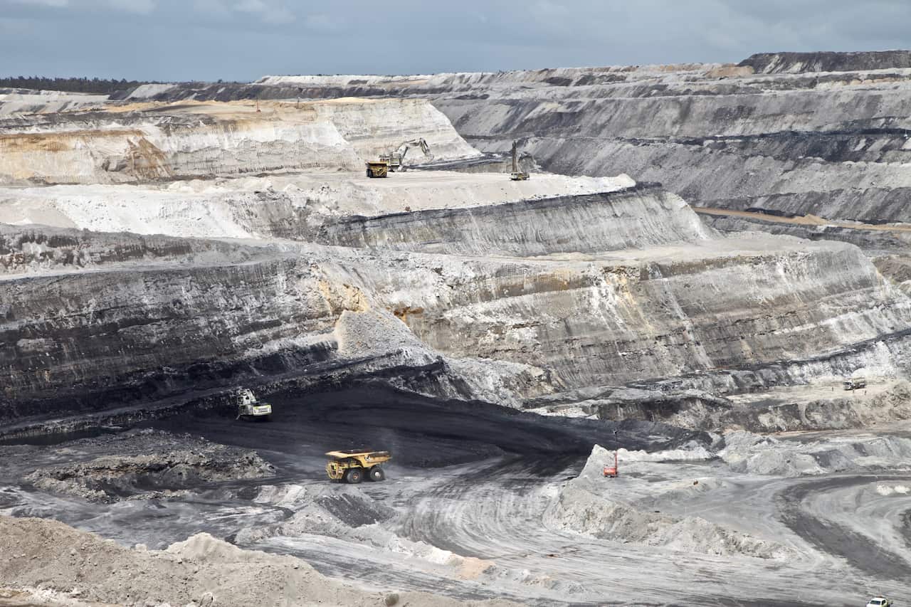 The Griffin open-cut coal mine in Collie, Western Australia