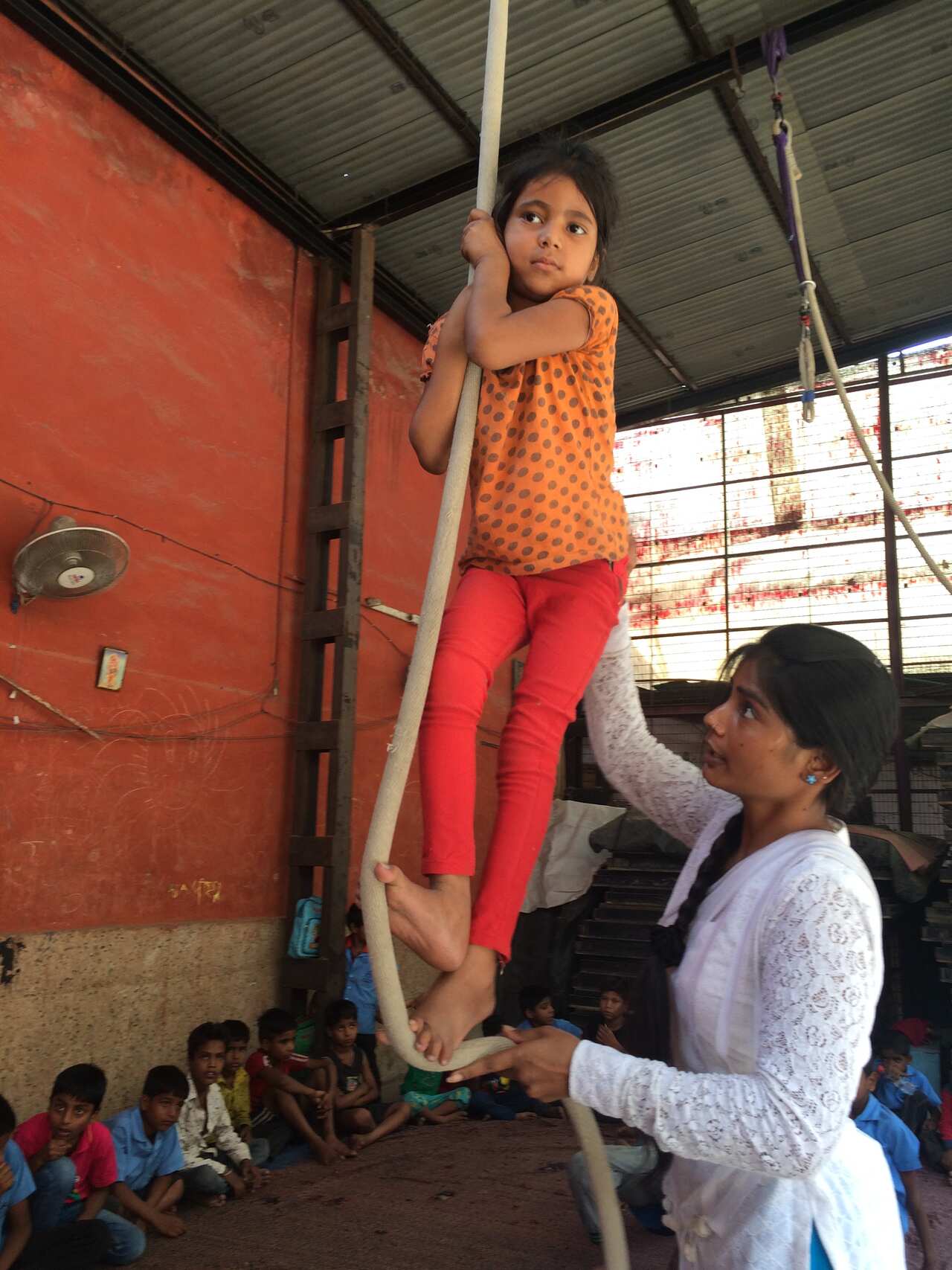 A student at the Kathputli Colony in India.