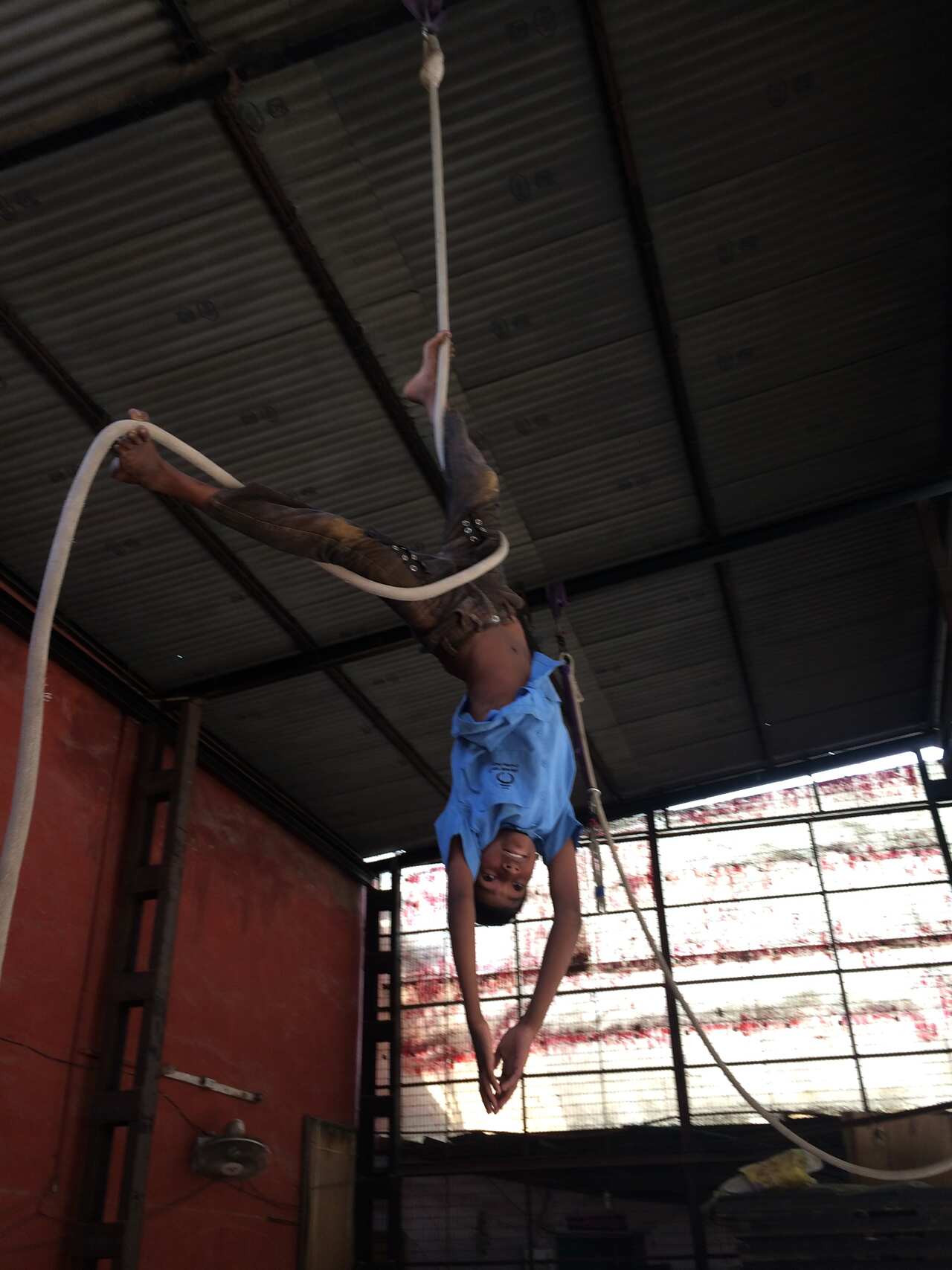 A student at the Kathputli Colony in India.