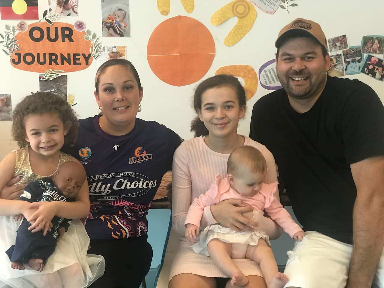 Sarah and her partner Damien and their children comes to the hub for family days.