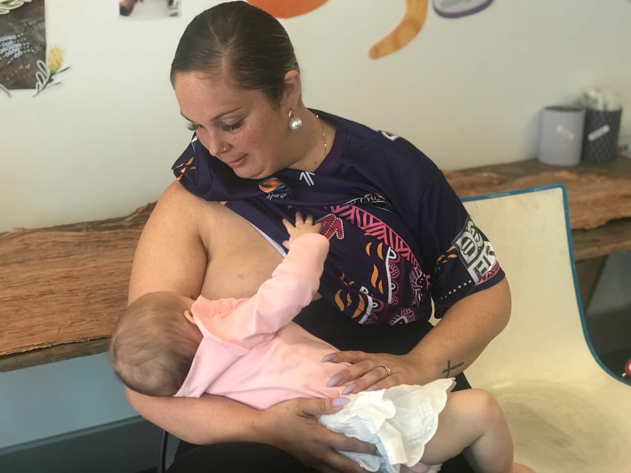 Sarah Booth now feels confident enough to breastfeed.