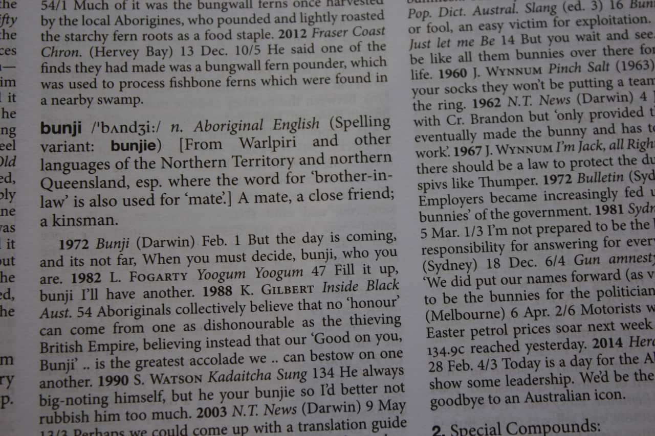 The Australian National Dictionary has included more Indigenous words in its latest edition.