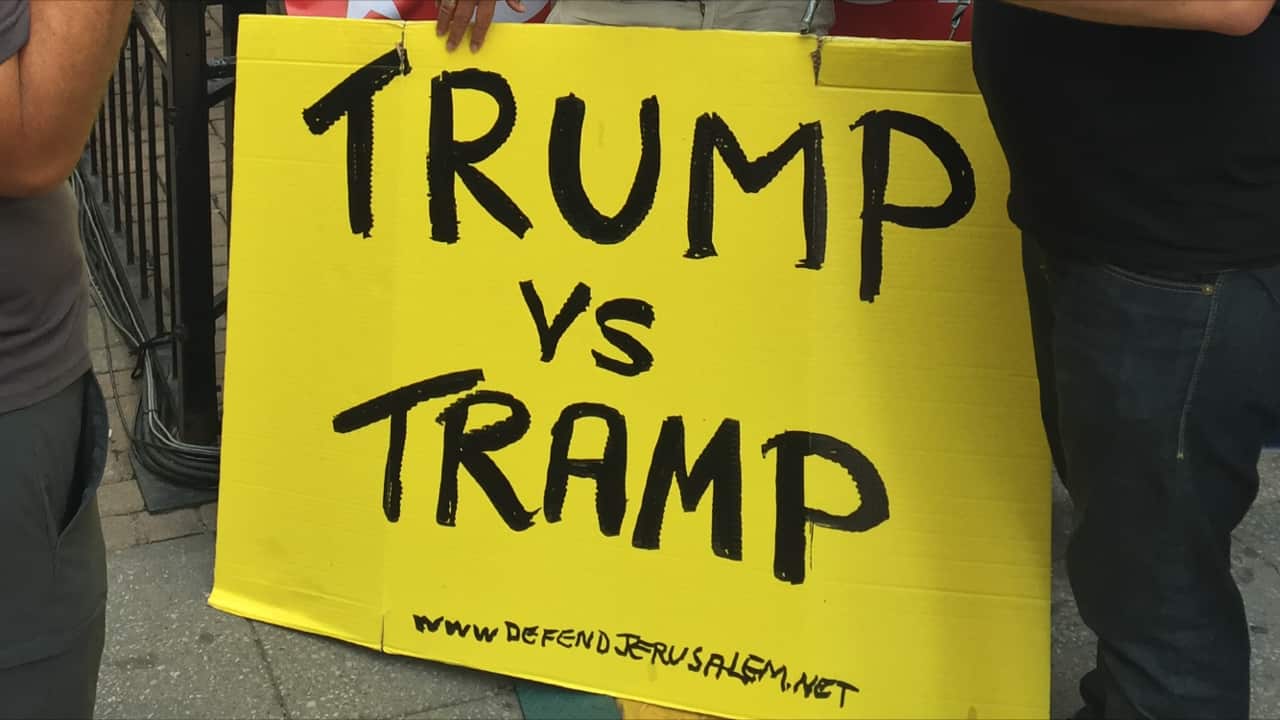 A sign outside the Republican National Convention.