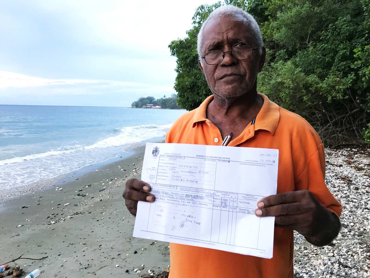 Vincent Kurilau, chief of the Haubata tribe