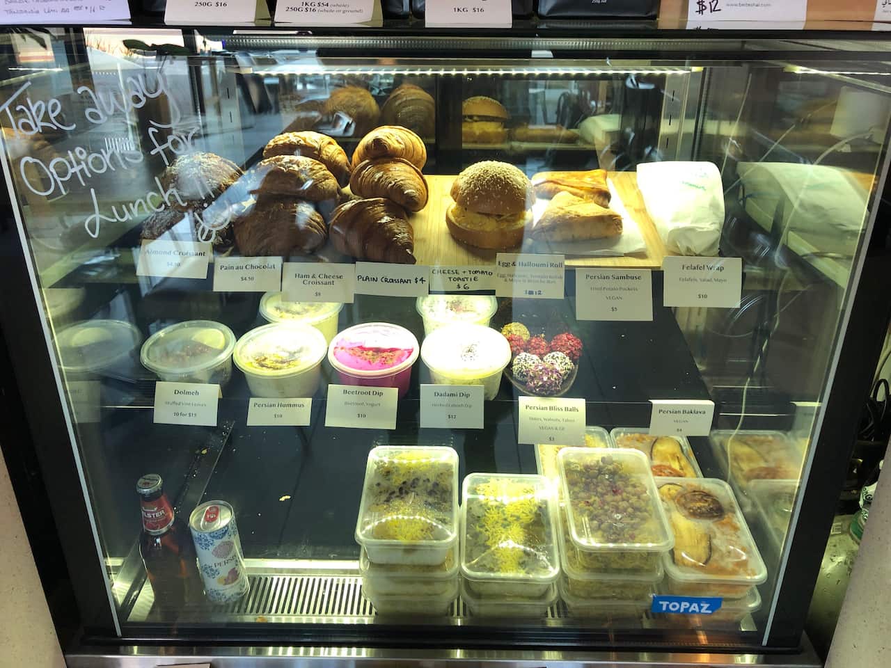 Lunchtime options at the Salama Tea House