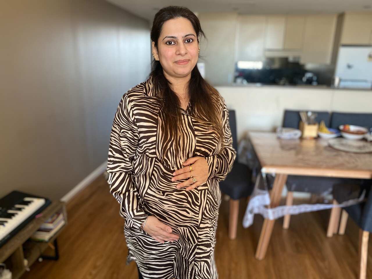 Parul Pahwa is hopeful family members will be able to visit from India for the birth of her second child.