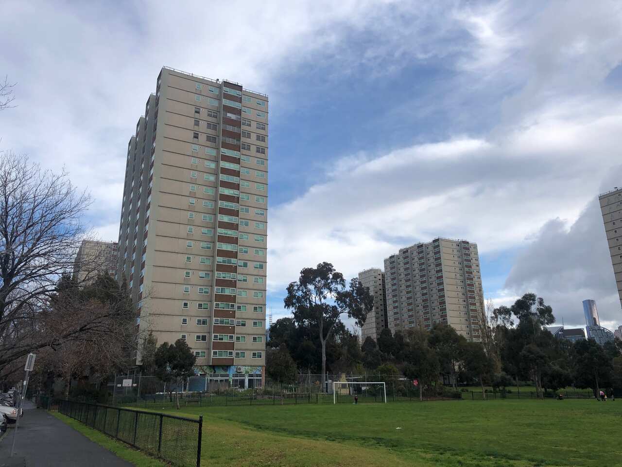 Public housing towers in Fitzroy north of Melbourne