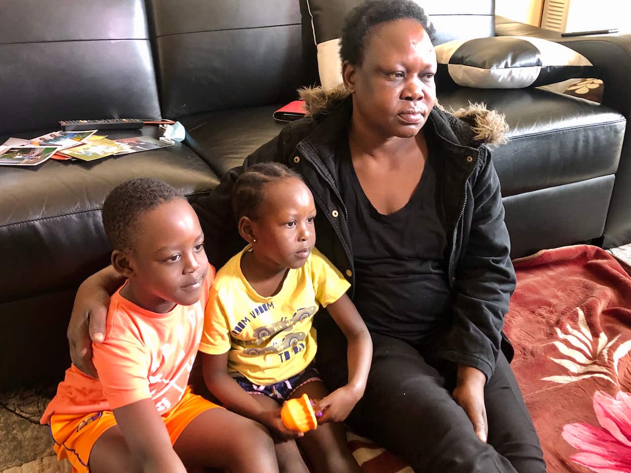 Elizabeth Dau with grandchildren Isaac and Mary.