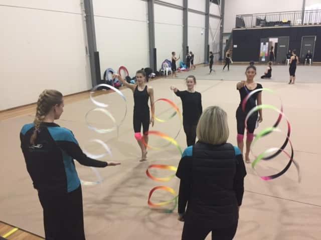 Enid Sung [back right] and training partners