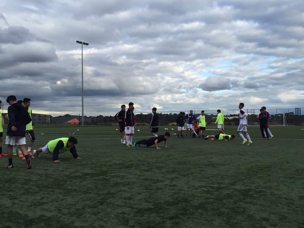Afghan Victory FC in training