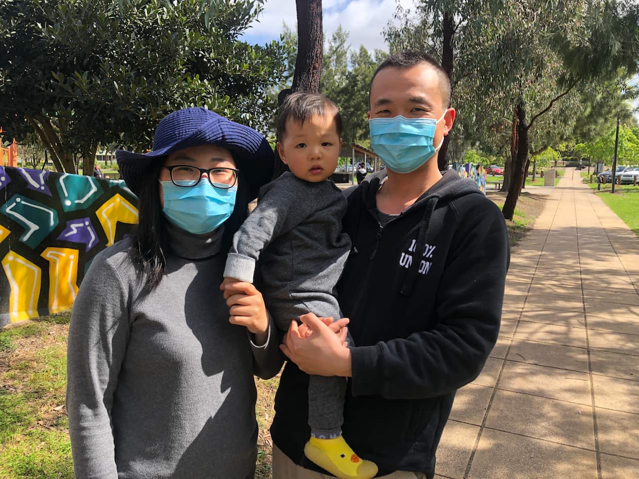 Nicole and Mike had been hoping family from China would be able to help with baby Nathan