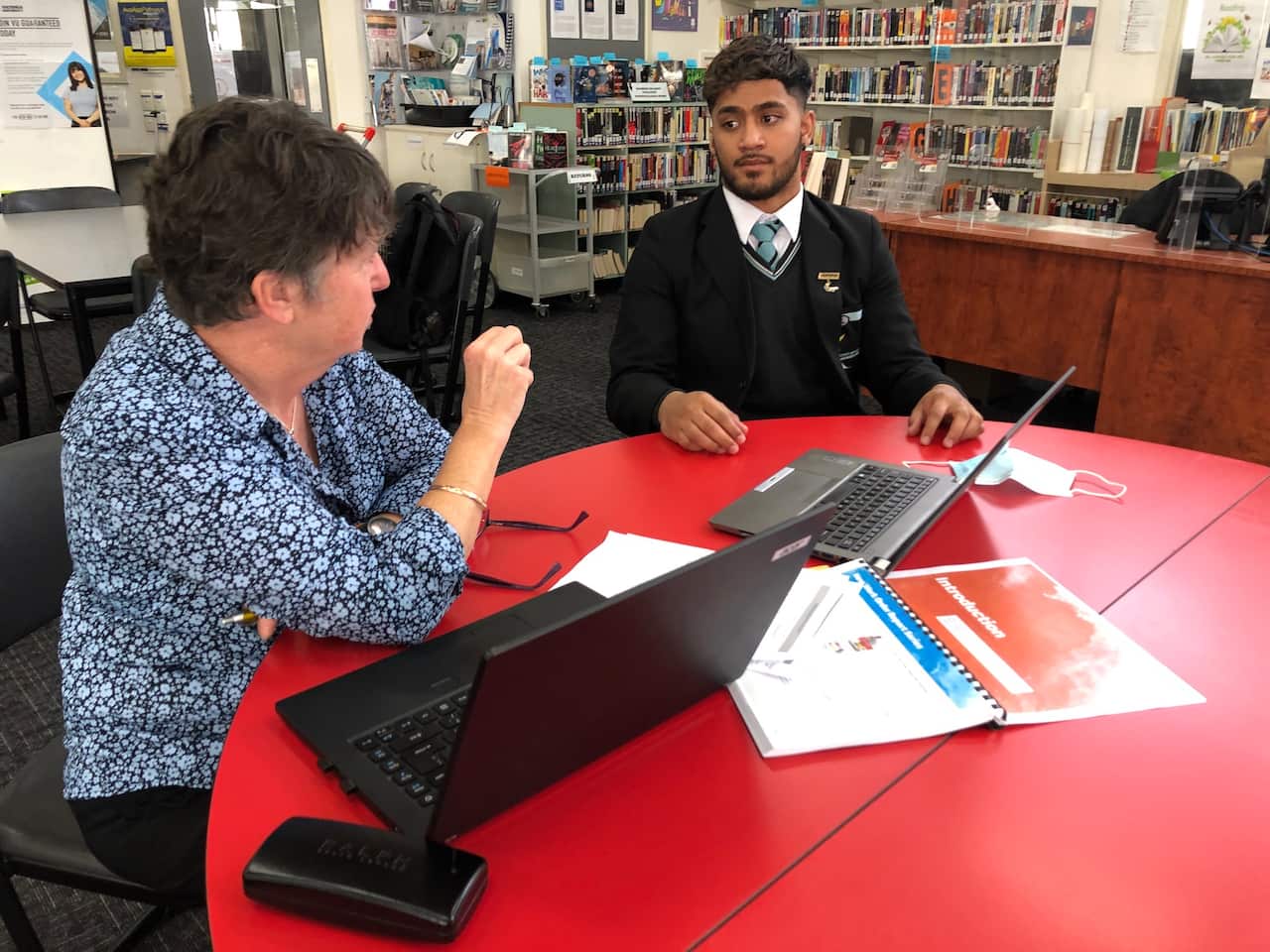 Teacher Deb Kelly has high hopes for student Poasa Telepe