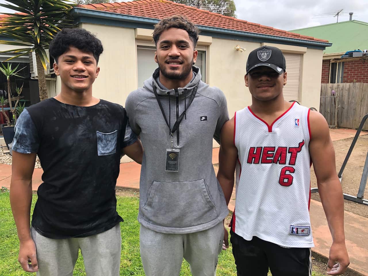 Brothers Wayne, Poasa and Lilo Telepe come from a close family