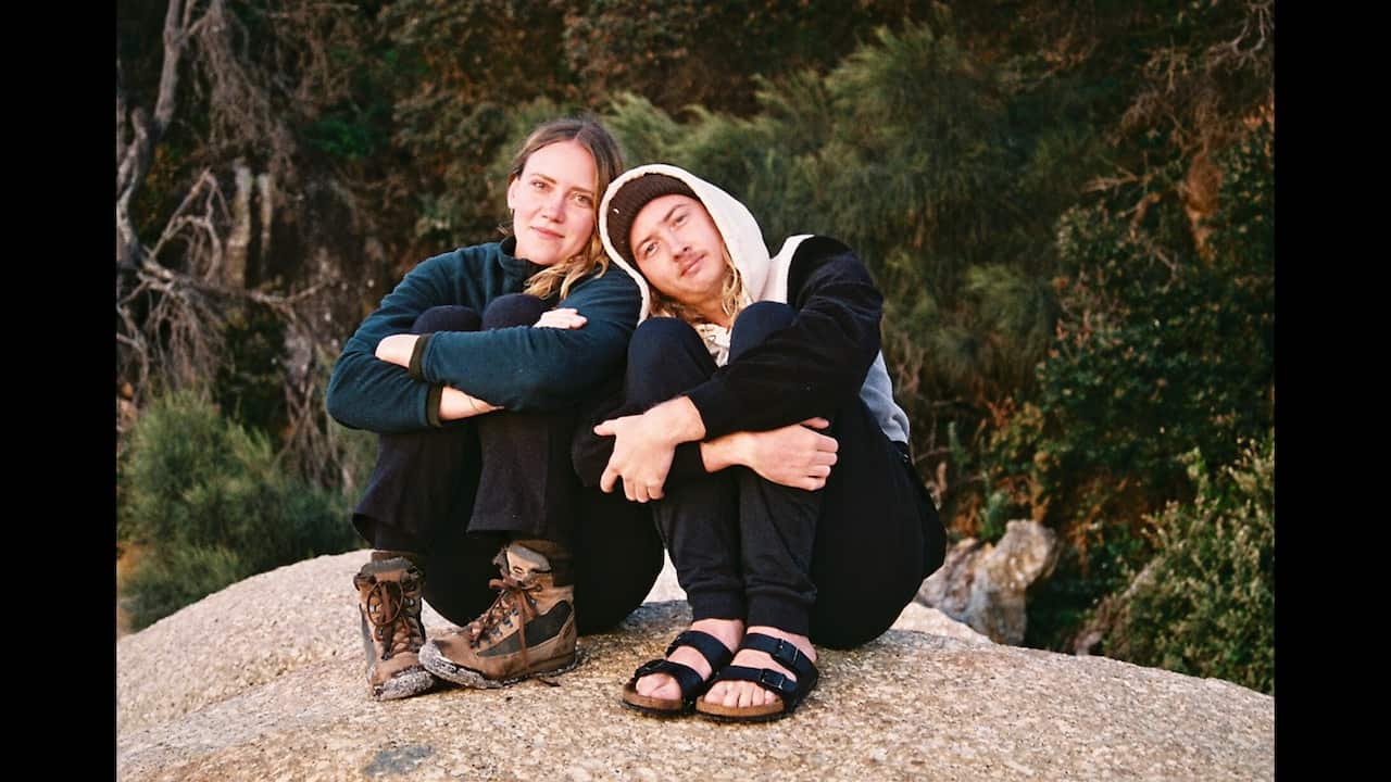 Joshua and his friend Simona, after enduring Melbourne's 2020 lockdown