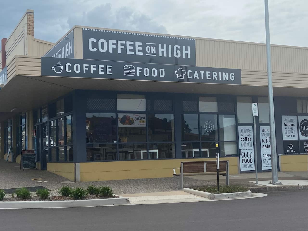 Coffee on High in Wauchope, NSW.