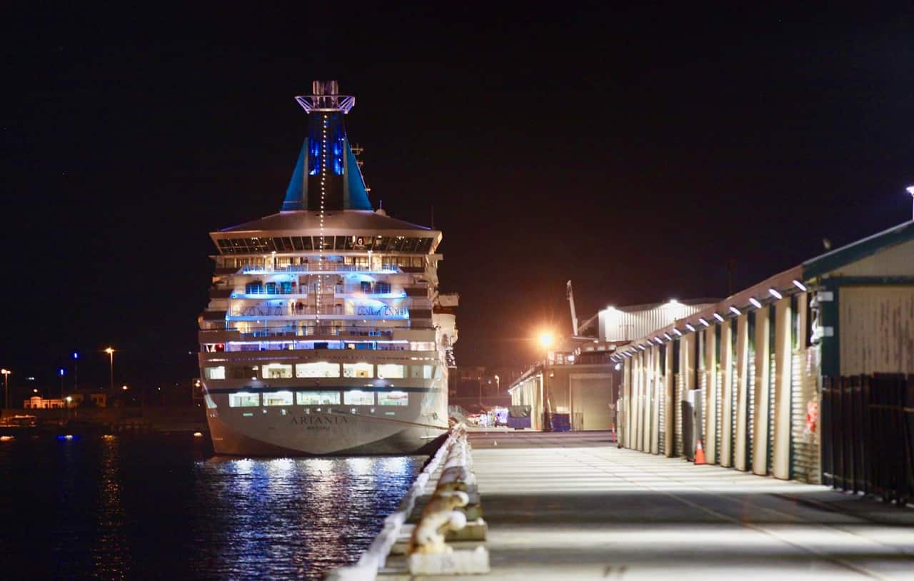 The MS Artania was allowed to dock in Fremantle following a medical emergency