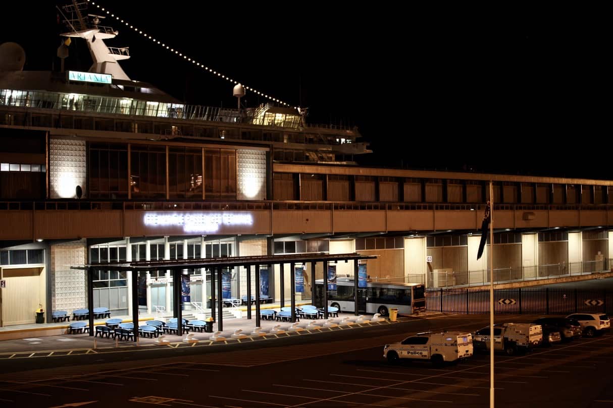 The MS Artania was allowed to dock in Fremantle following a medical emergency