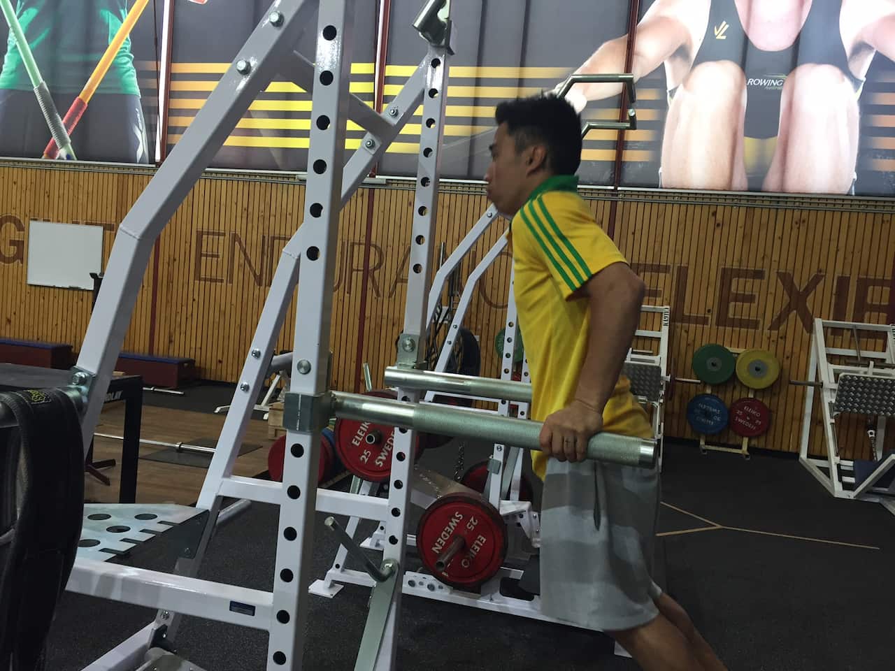 Chris Remkes in the Gymnasium at the AIS