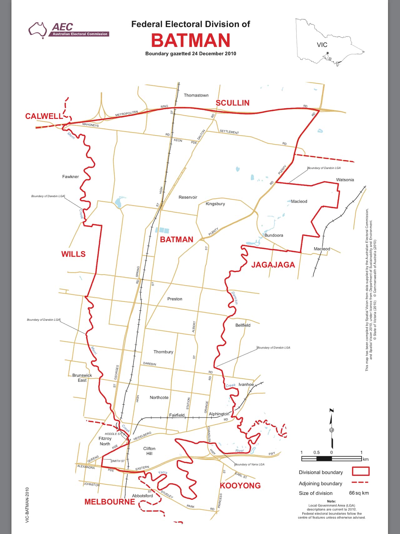 Map of the Batman electorate