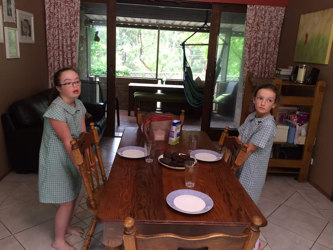 Grace Gilsenan and her sister.