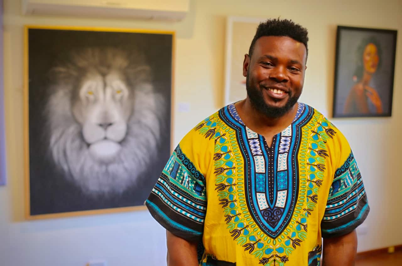 Chisenga Katongo is the World Music Cafe emcee. 