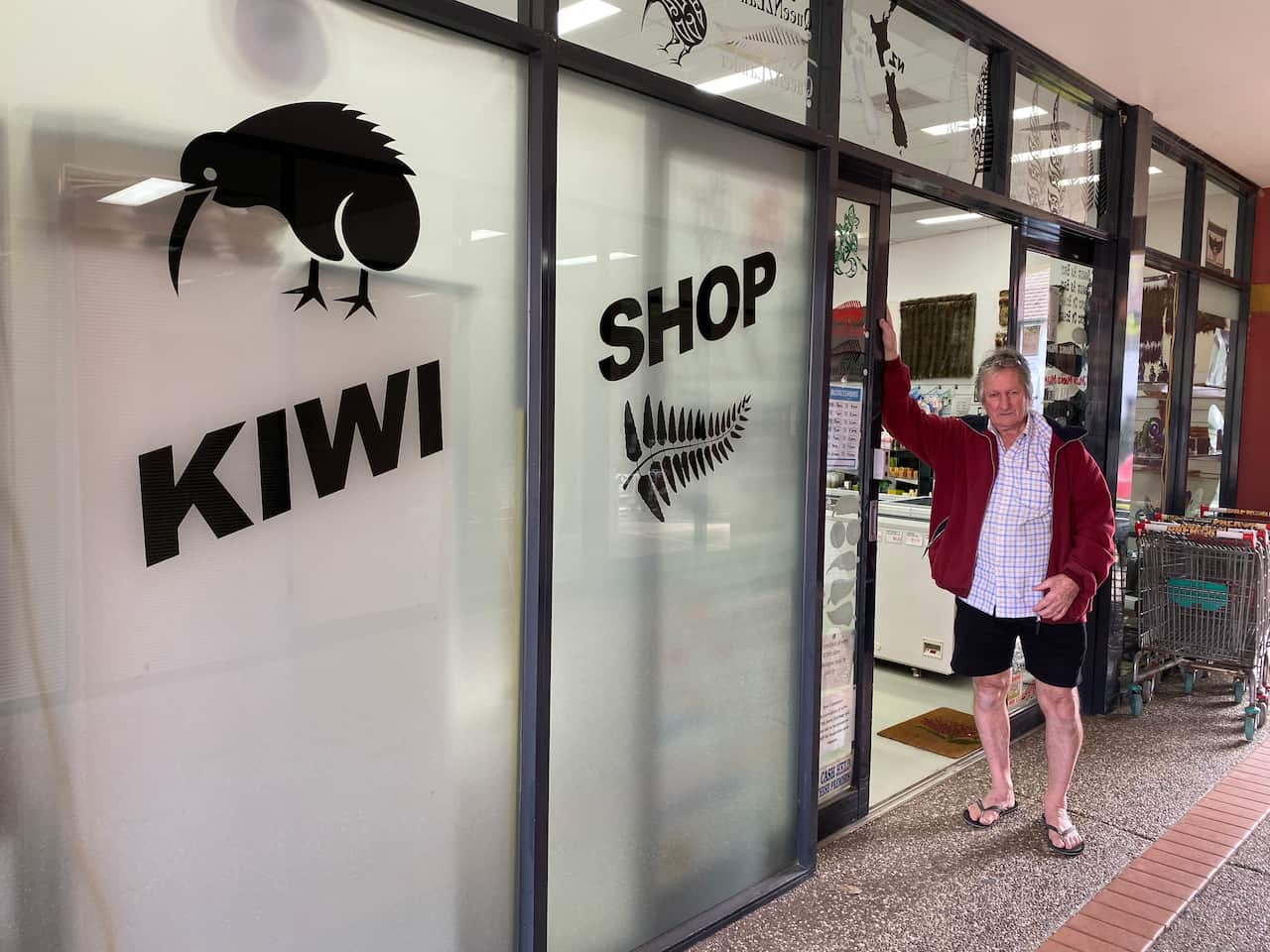 Warren Heighway has run the Kiwi Shop on the Gold Coast for 12 years.