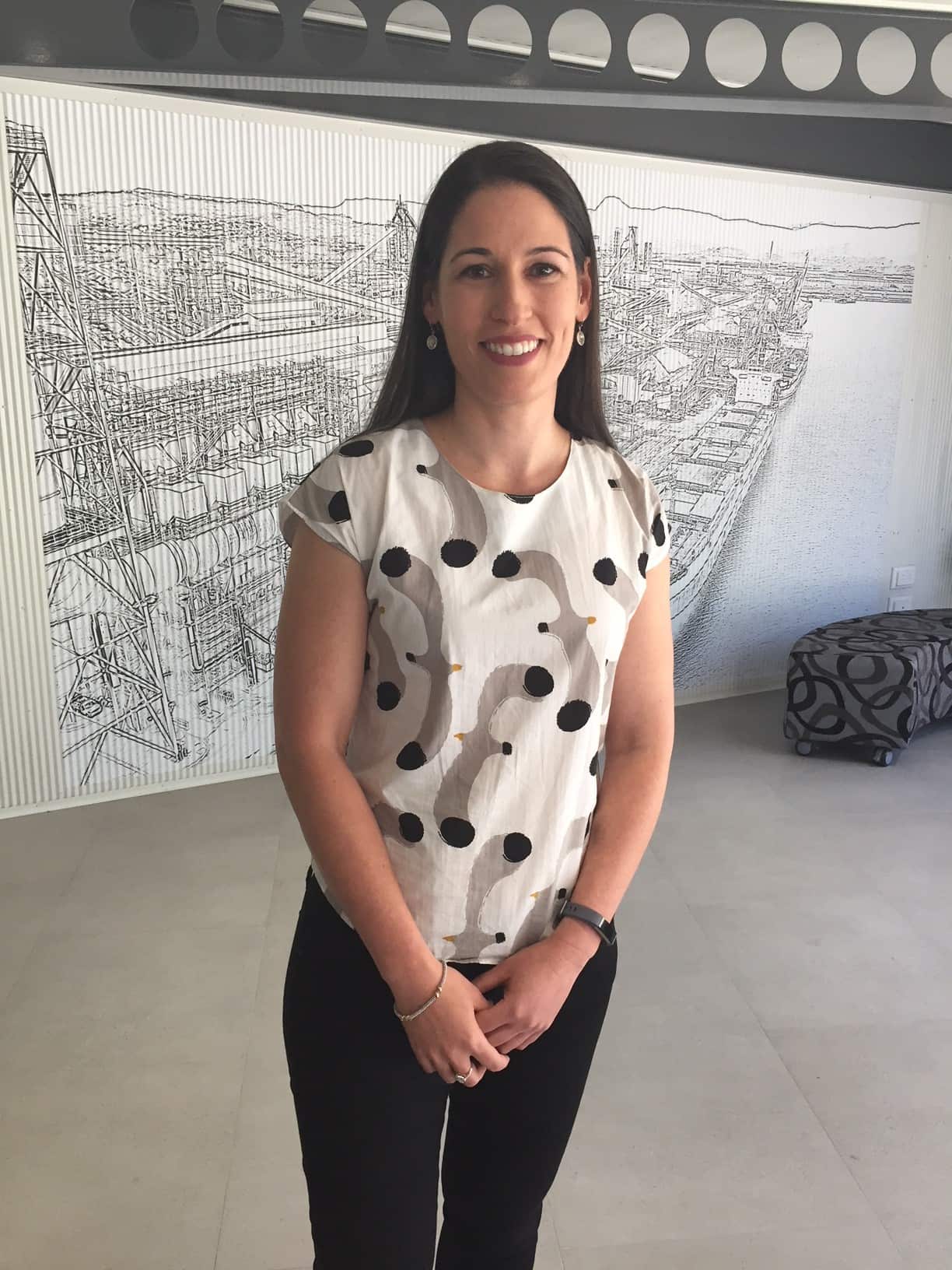 Yasmine Gardner at the Change the Game workshop at Bluescope Steelworks,  Port Kembla,  Wollongong NSW