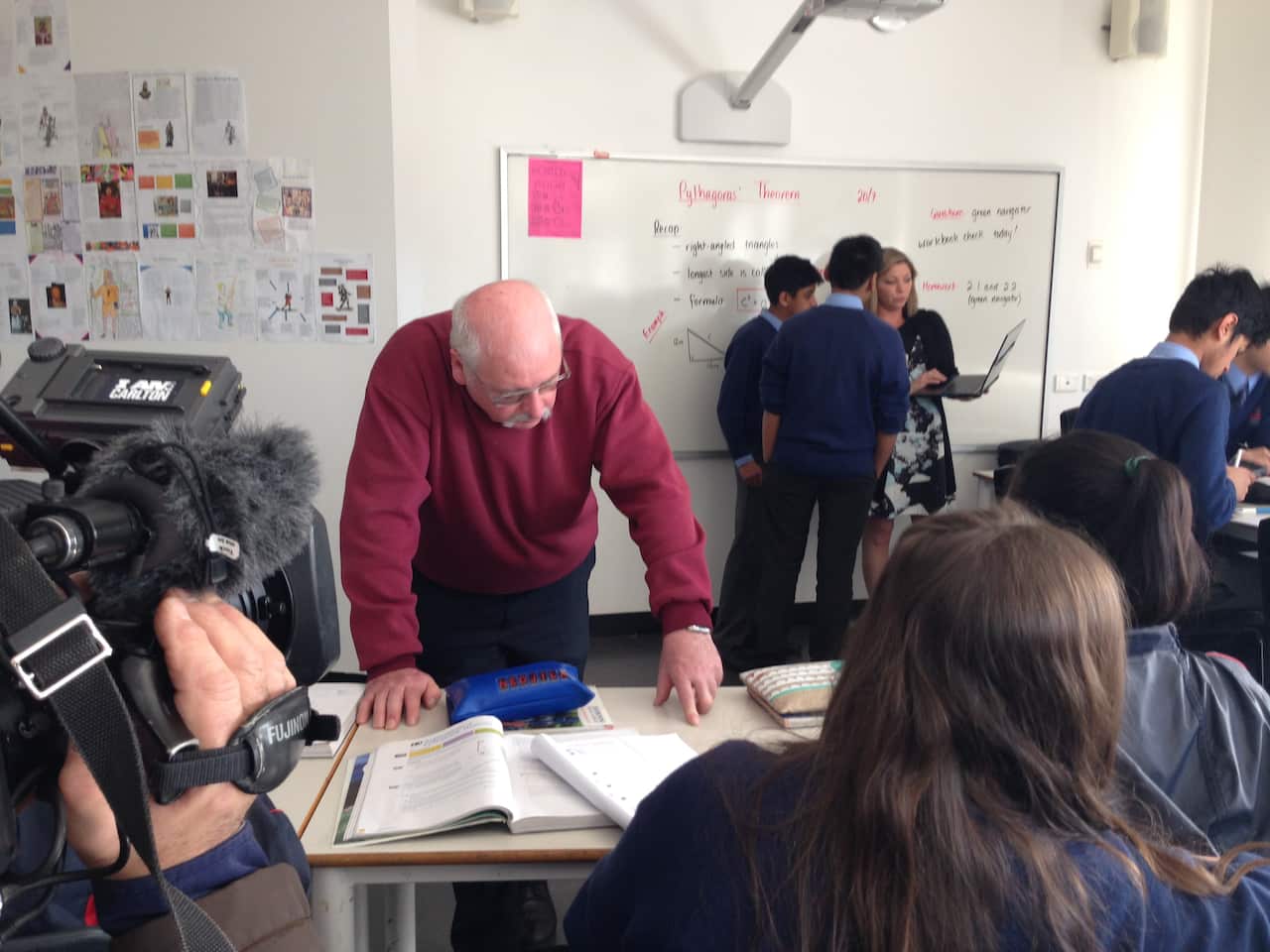 Year 8 students at Dandenong High School study maths in a team teaching classroom. (SBS)