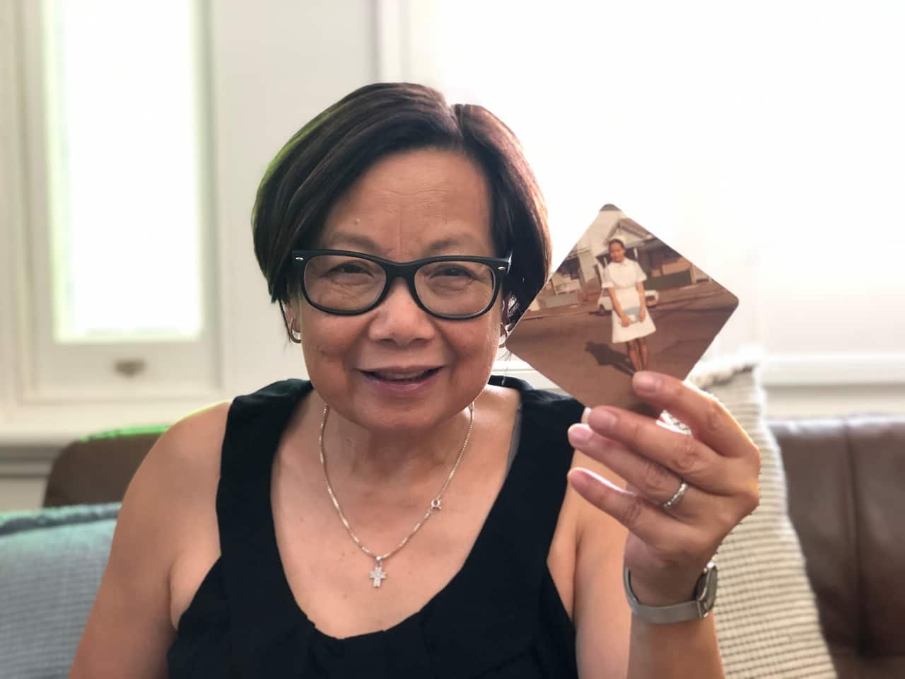 Former nurse Agnes Shea migrated to Australia from the Philippines in 1974 to escape Martial Law and help support her family. 