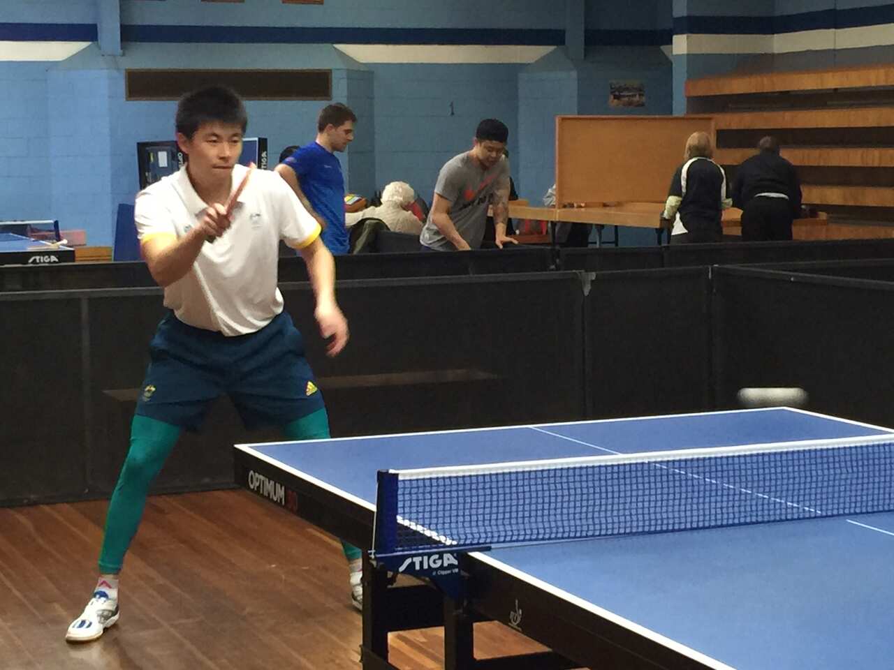 Heming Hu at practice