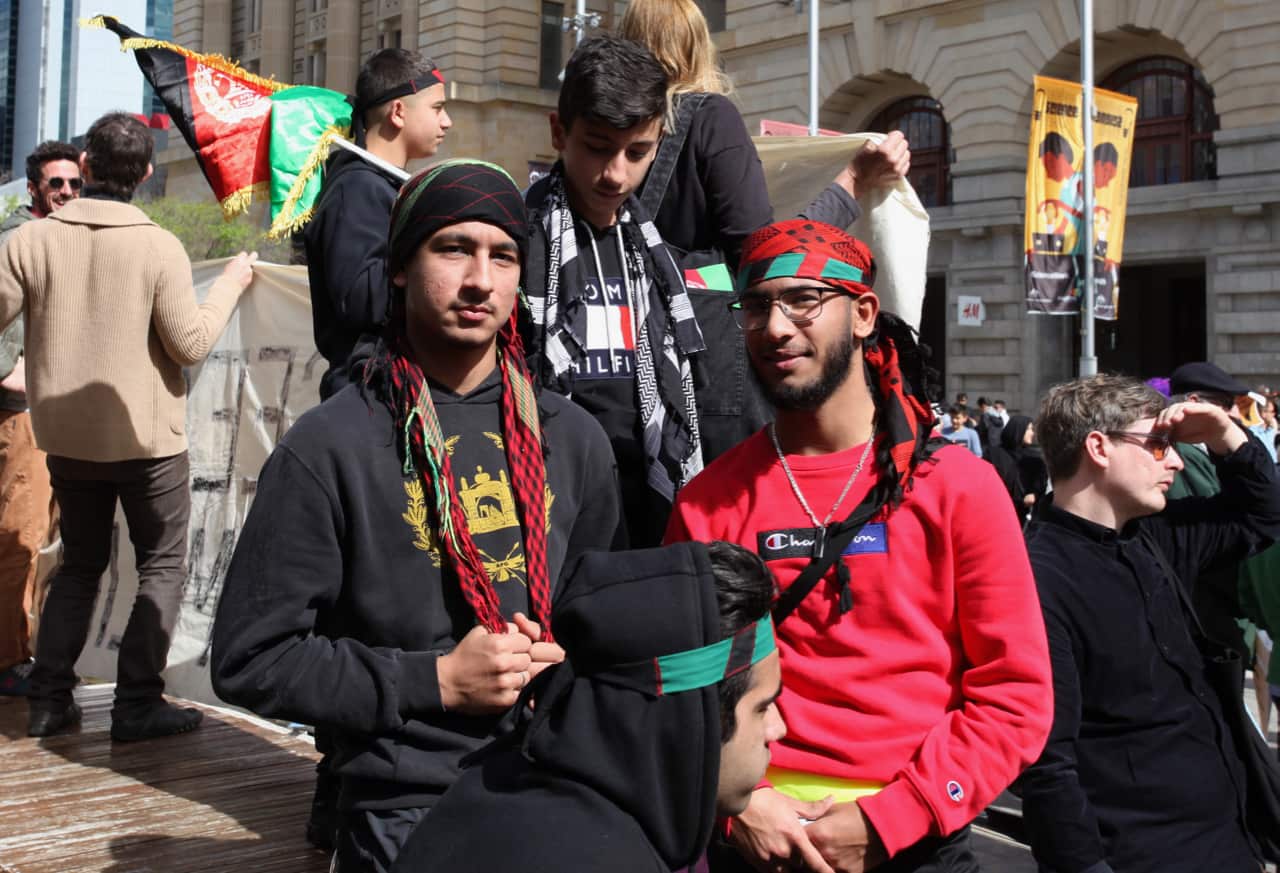 Protesters chanted 'Free Afghanistan'.