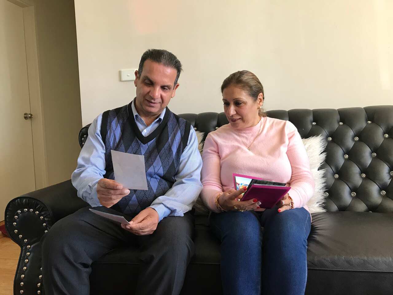 Adam Alsuhaili (left) and Eman Rhajel (right)