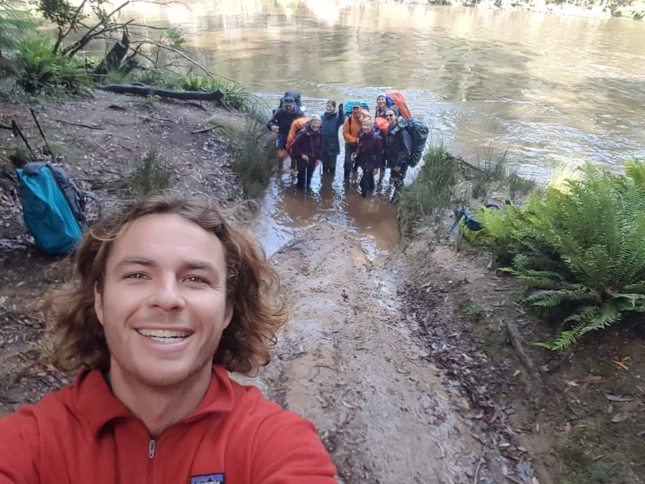 Will Mainprize takes a selfie during one of his Tasmanian adventure tour guides.
