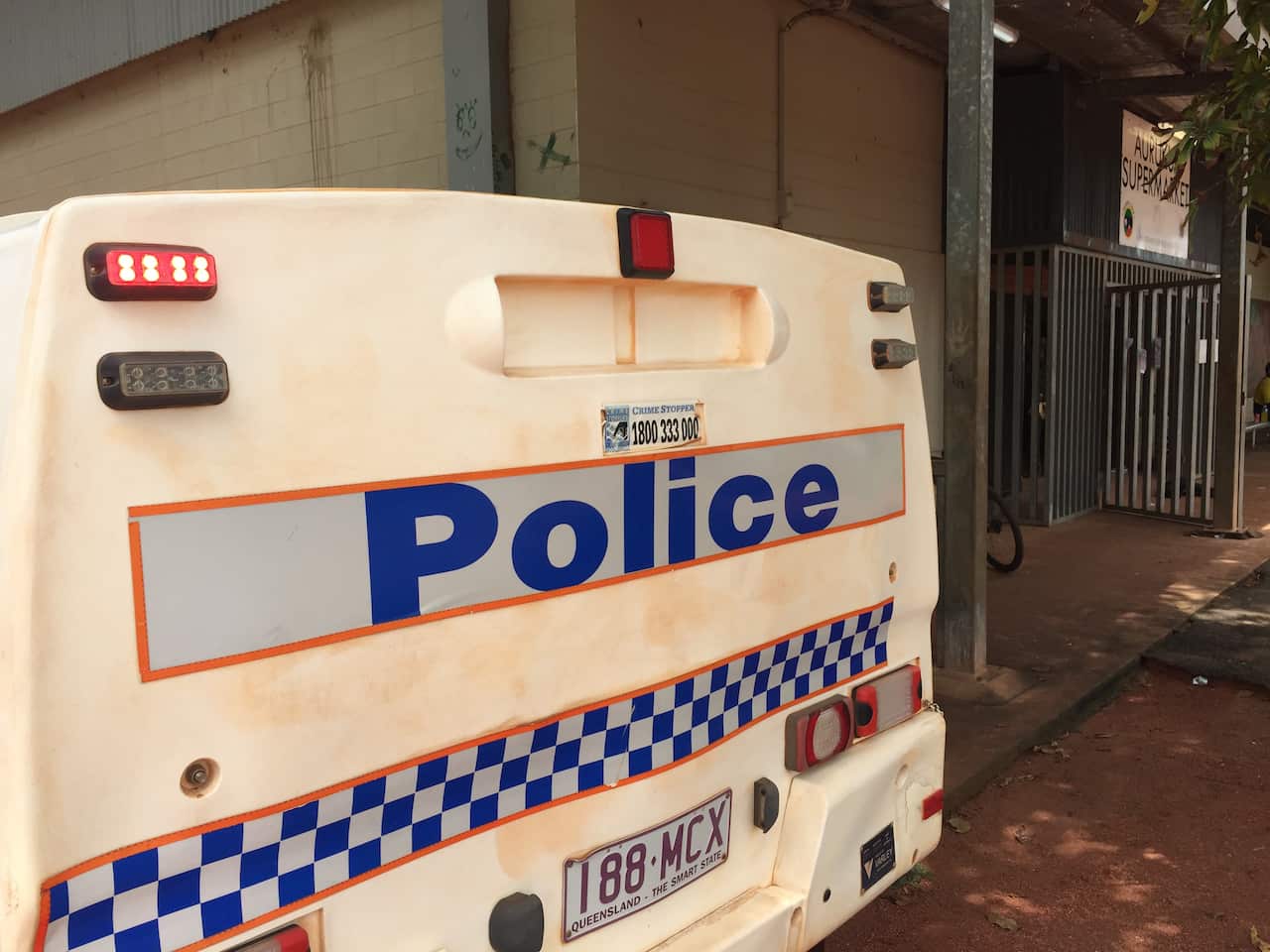Aurukun’s only supermarket was the target of looters, who caused more than $100,000 in damage.